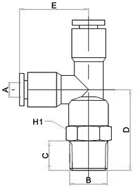 PMPD, All metal Pneumatic Fittings with NPT AND BSPT thread, Air Fittings, one touch tube fittings, Pneumatic Fitting, Nickel Plated Brass Push in Fittings